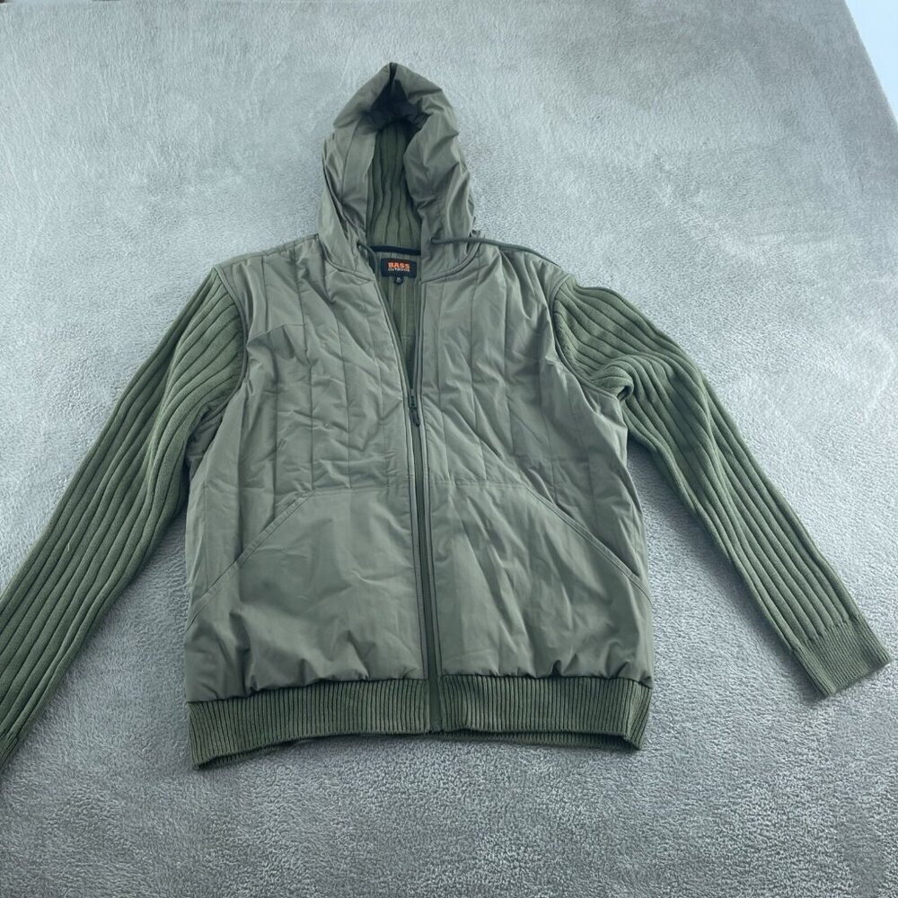 Bass Outdoor XL Full Zip Hoodie Sweater In Deep Lichen NWT 0301